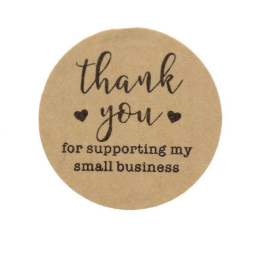 500 THANK YOU FOR SUPPORTING MY SMALL BUSINESS LABELS STICKERS ENVELOPE SEALS 1" - Picture 2 of 3